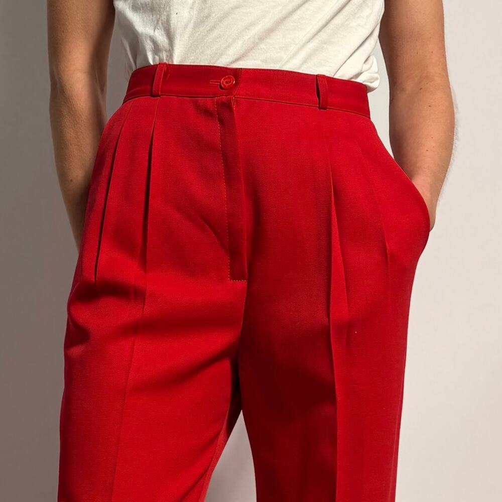 Vintage Bossonova Red Wool Trousers - Size 6 (Fits 2)